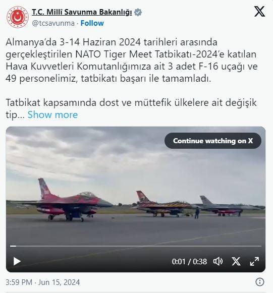 NATO Tiger Meet Tatbikatı tamamlandı. MSB duyurdu - Resim: 13